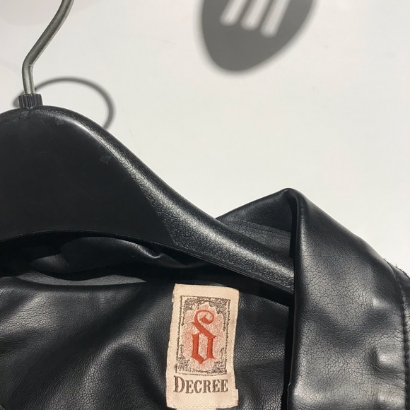 Decree Large Plether Coat Juniors size Large - Picture 3 of 3